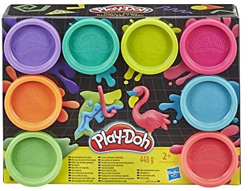 Hasbro Plastic mass PlayDoh 8-pack Neon konstruktors