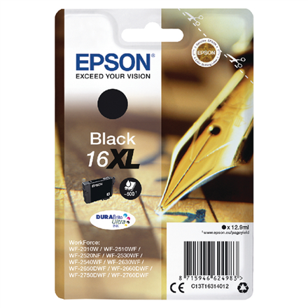 Epson T1631 "Fuller" Tinte Single Pack black XL kārtridžs