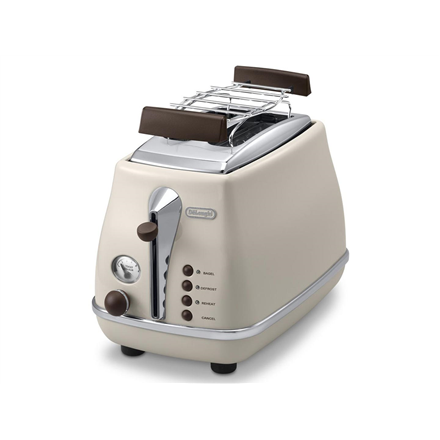 DeLonghi CTOV2103.BG Icona Vintage 2-Scheiben Toaster Beige Tosteris