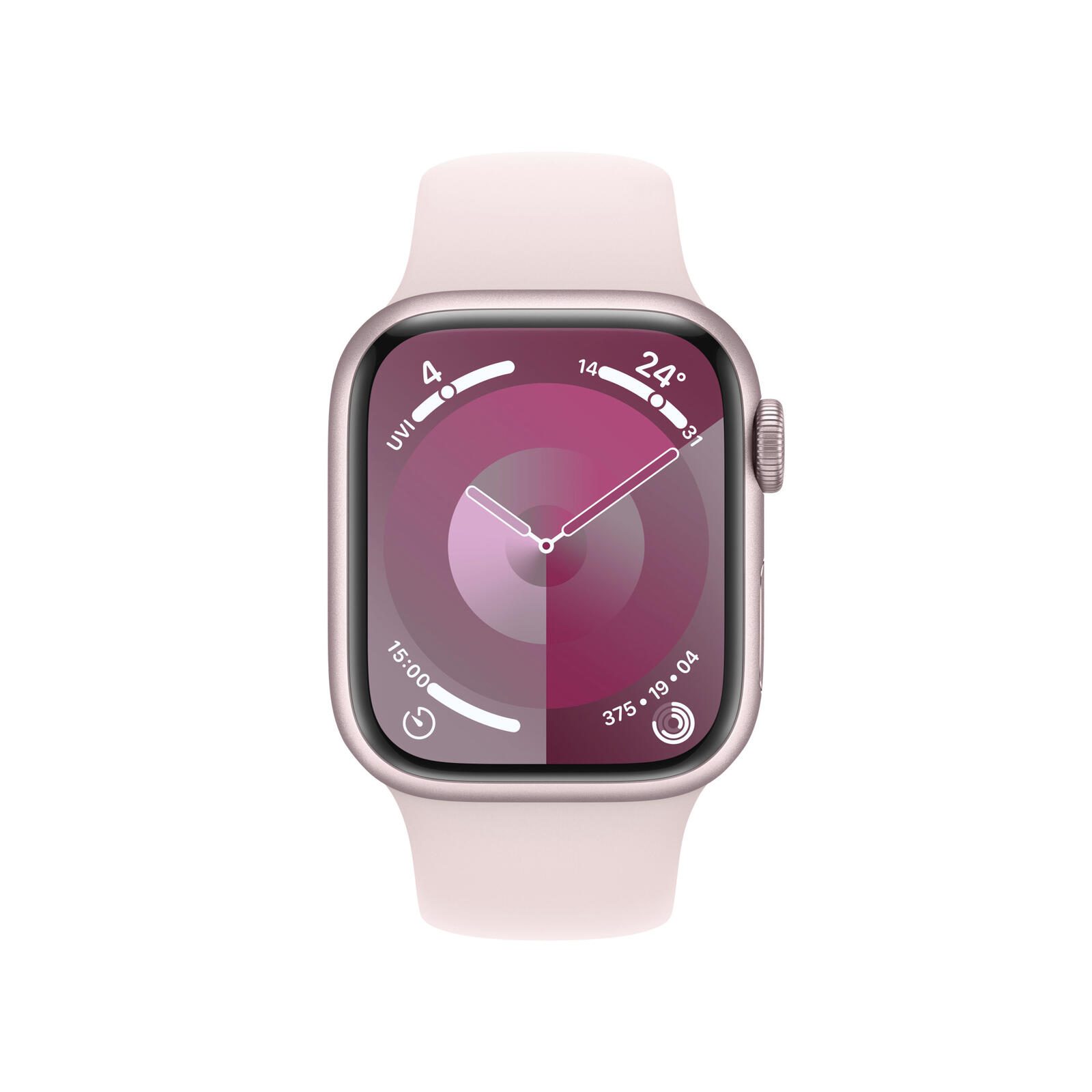 Apple Watch Series 9 Aluminium 45mm rosé (Sportarmband hellrosa) S/M Viedais pulkstenis, smartwatch