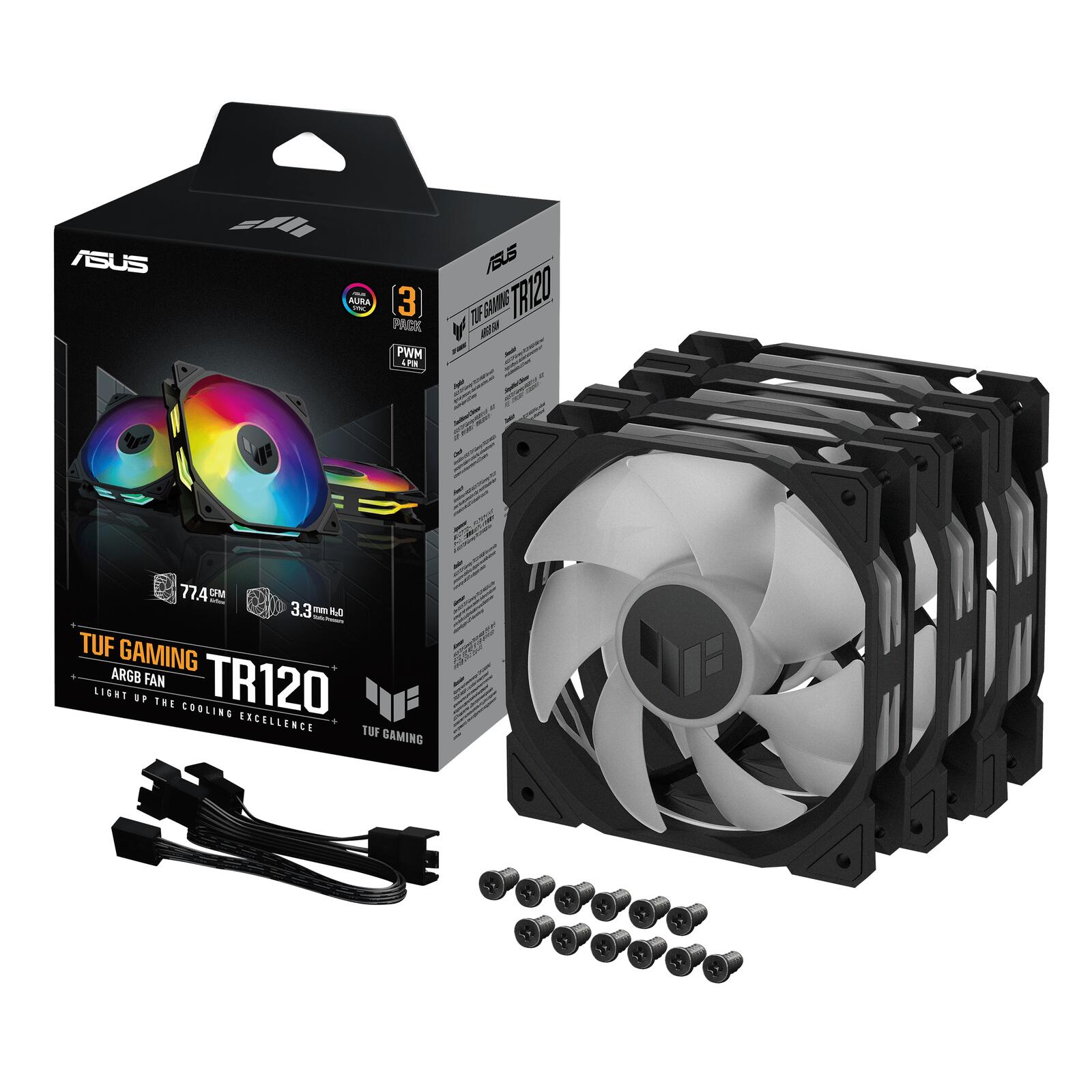 ASUS TUF GAMING TR120 FAN ARGB BLACK ventilators