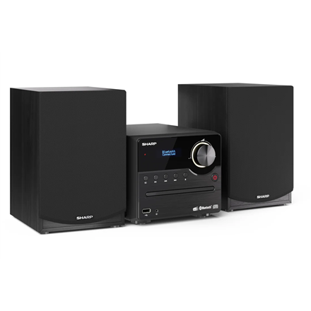 Sharp XL-B517D(BK) Hi-Fi Micro System, CD/FM/USB/Bluetooth v5.0, Aux-in, 45W, Black radio, radiopulksteņi