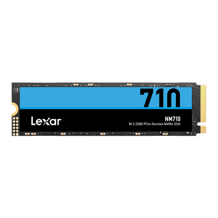 Lexar M.2 NVMe NM710 2000 GB SSD M.2 2280 SSD interface PCIe Gen4x4 Write 4500 MB/s Read 4850 MB/s SSD disks