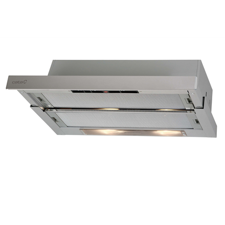 CATA Hood TF 5260 X Telescopic, Energy efficiency class D, Width 60 cm, 325 m³/h, Slider control, LED, Inox Tvaika nosūcējs