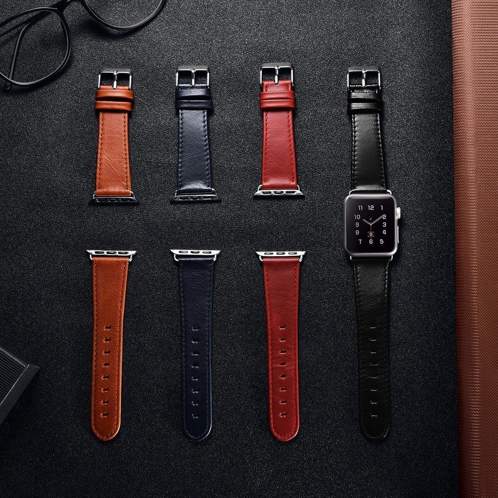 iCarer Leather Vintage wristband genuine leather strap for Watch 3 38mm | Watch 2 38mm | Watch 1 38mm dark blue (RIW117-DBï¼38ï¼) RIW117-D