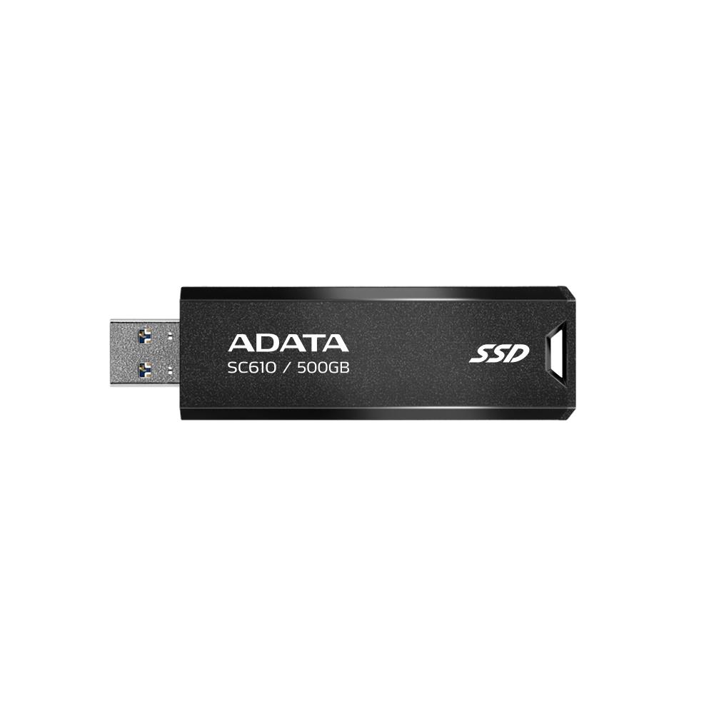 ADATA pendrive External SSD drive SC610 500G USB3.2A Gen2 black SSD disks