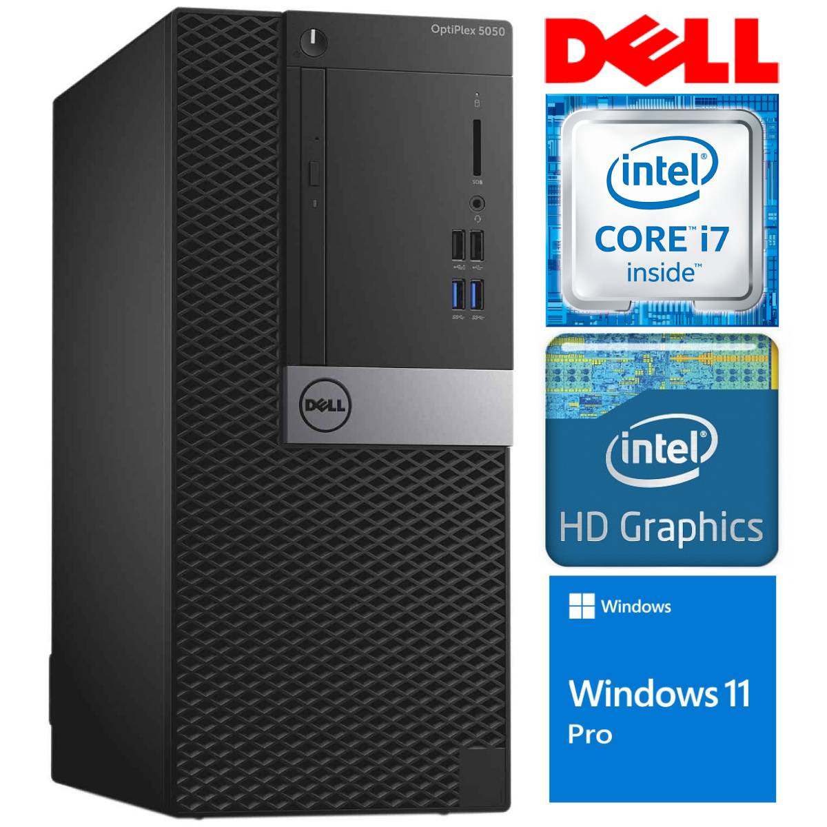 DELL 5050 MT i7-7700 8GB 128SSD M.2 NVME WIN11Pro RW37930 (7777411537930)