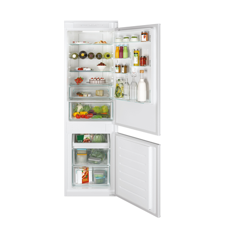 Candy Refrigerator CBT5518EW Energy efficiency class E, Built-in, Combi, Height 177.2 cm, No Frost system, Fridge net capacity 186 L, Freeze
