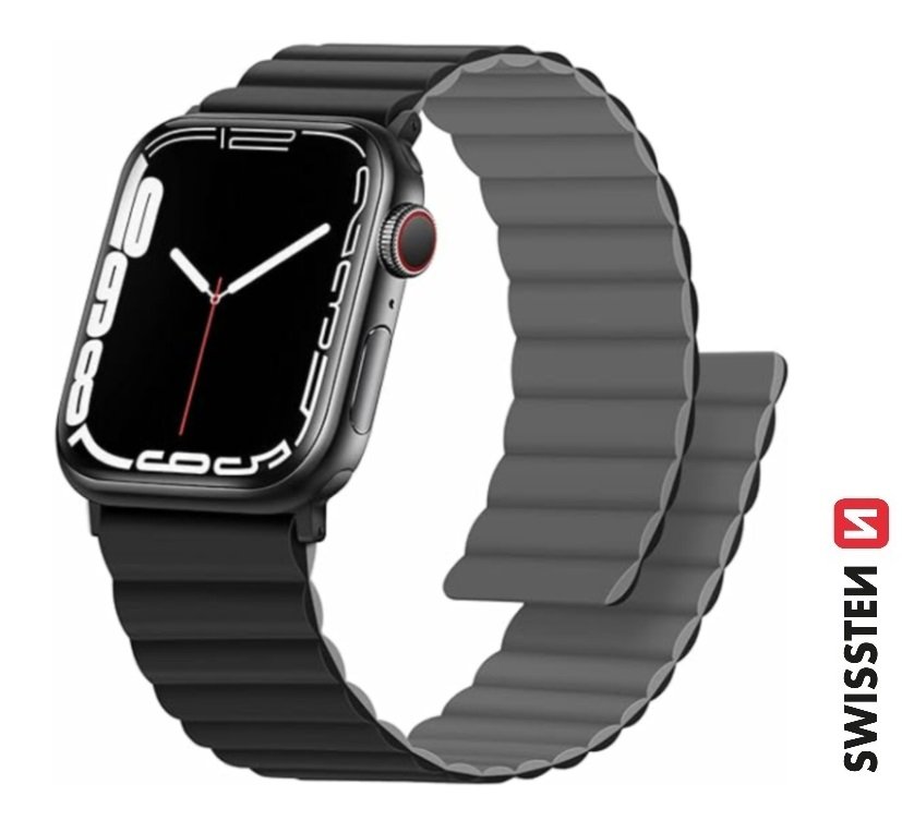 Swissten Silikona Magnētiskā Siksniņa priekš Apple Watch 38 / 40 mm 46000501 (8595217484948)