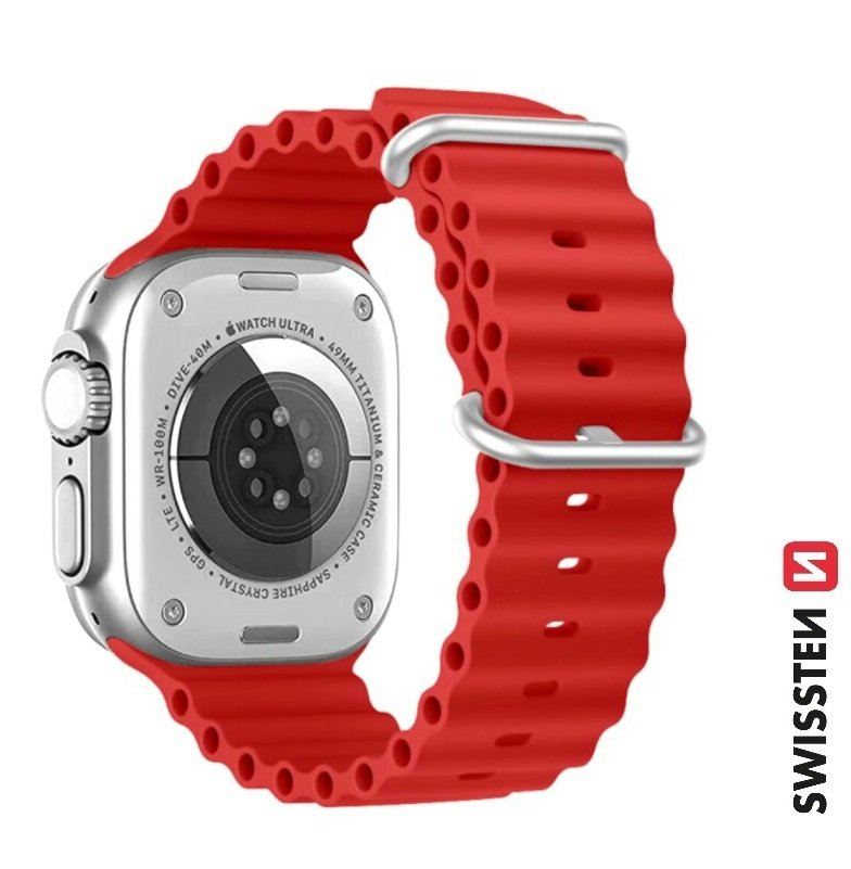 Swissten Marine Silikona Siksniņa priekš Apple Watch 42 / 44 / 45 / 49 mm 46000402 (8595217484924)