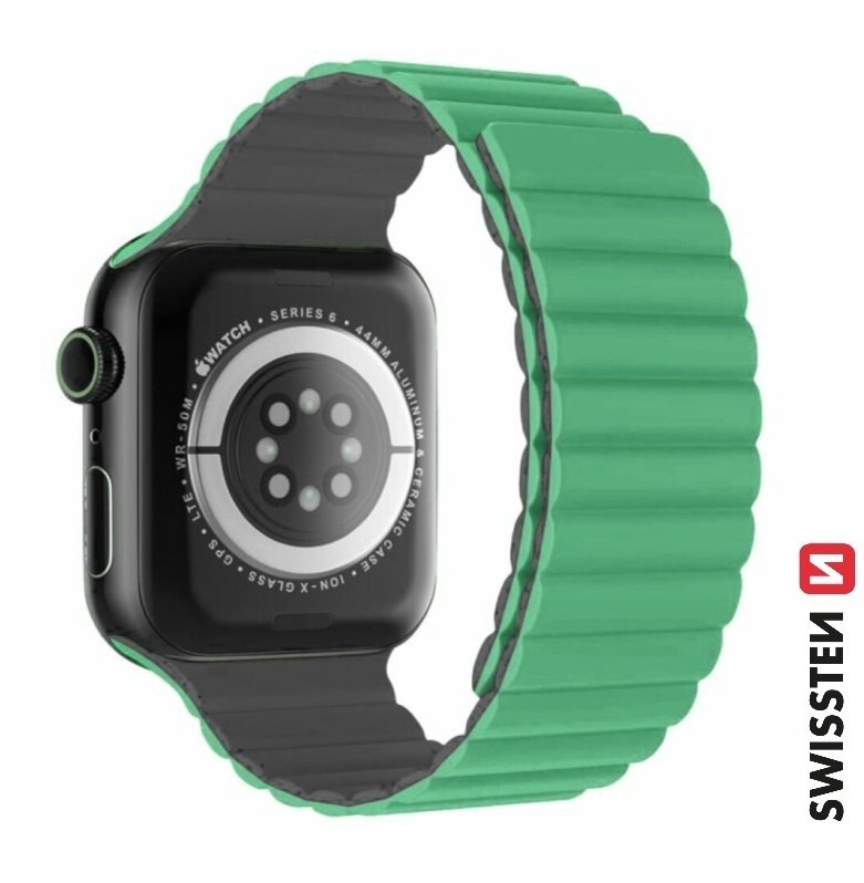 Swissten Silikona Magnētiskā Siksniņa priekš Apple Watch 38 / 40 mm 46000503 (8595217484986)
