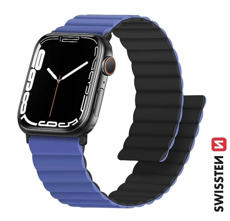 Swissten Silikona Magnētiskā Siksniņa priekš Apple Watch 42 / 44 / 45 / 49 mm 46000514 (8595217485013)