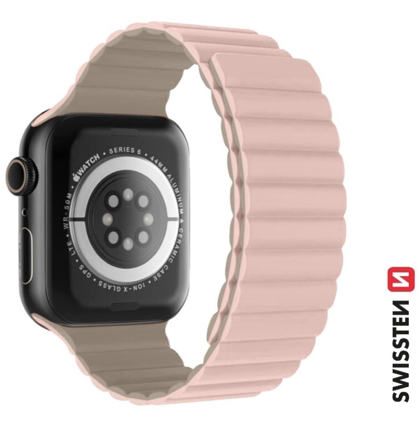 Swissten Silikona Magnētiskā Siksniņa priekš Apple Watch 38 / 40 mm 46000502 (8595217484962)