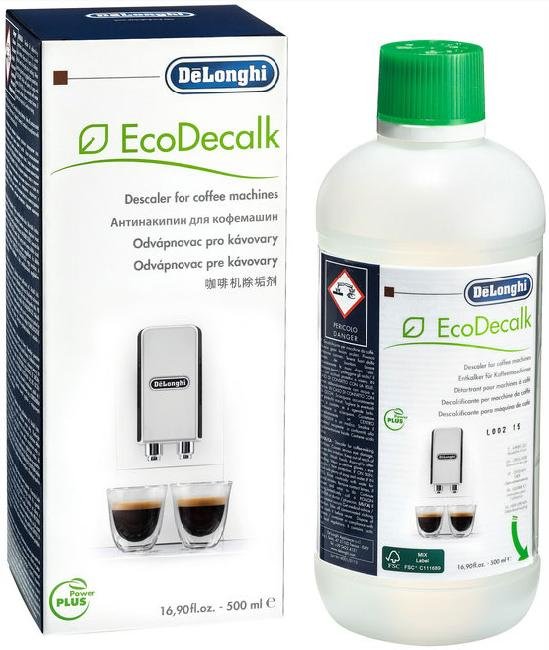 Delonghi 500 ml, EcoDecalk, For automatic coffee makers & espresso coffee makers (DLSC500) piederumi kafijas automātiem