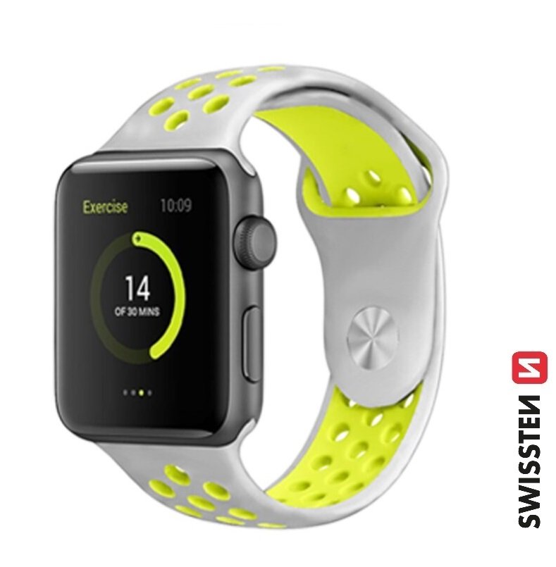 Swissten Sport Silikona Siksniņa priekš Apple Watch 42 / 44 / 45 / 49 mm 46000613 (8595217485112)