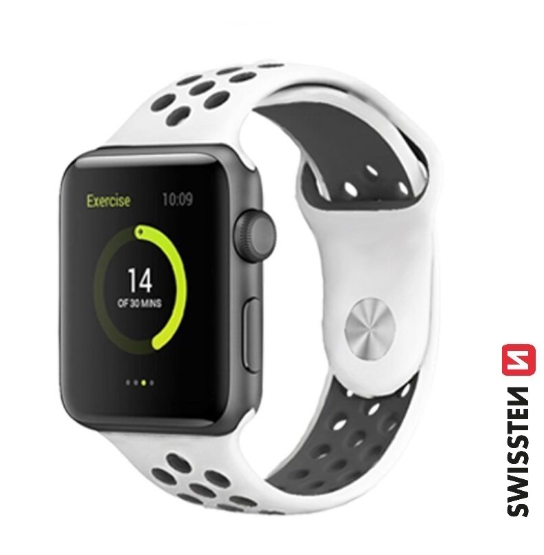 Swissten Sport Silikona Siksniņa priekš Apple Watch 38 / 40 mm 46000602 (8595217485082)