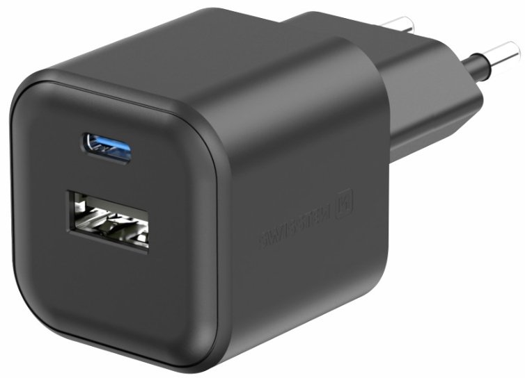 Swissten Tīkla Lādētājs GaN USB-C 35W PD / USB-A 27W QC 22071210 (8595217484498) iekārtas lādētājs