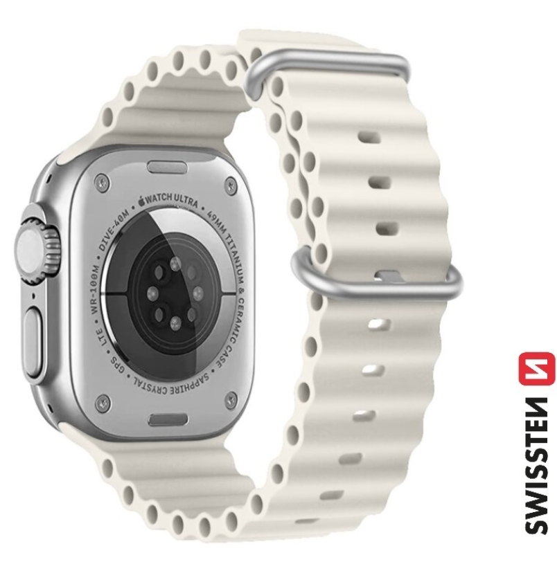 Swissten Marine Silikona Siksniņa priekš Apple Watch 42 / 44 / 45 / 49 mm 46000403 (8595217484931)