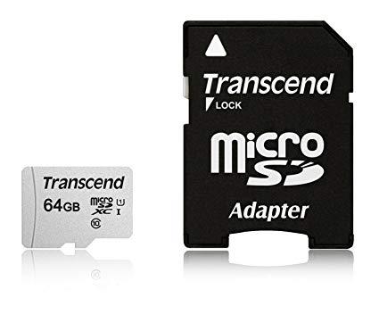 Transcend 300S - Flash-Speicherkarte (Adapter inbegriffen) - TS64GUSD300S-A USB Flash atmiņa