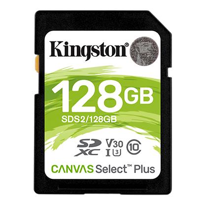 KINGSTON 128GB SDXC Canvas Select Plus atmiņas karte