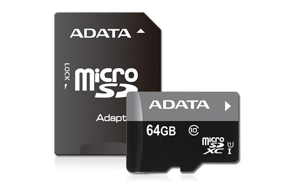 ADATA Premier Micro SDXC UHS-I 64GB (Video Full HD) +SDHC Adapter atmiņas karte