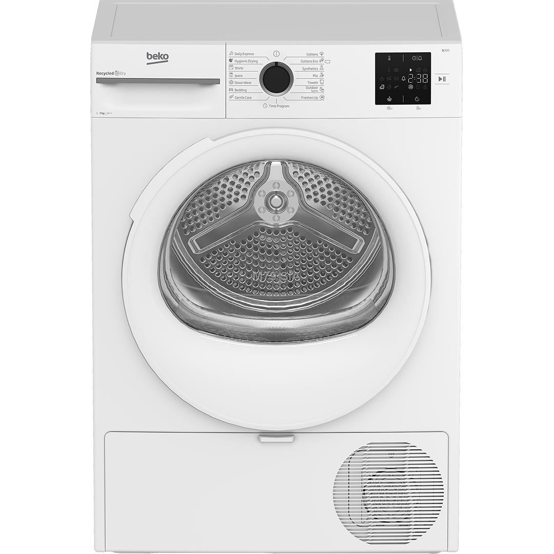 BEKO Dryer BM3T37230W A++, 7 kg, Depth 47 cm, Heat Pump Veļas žāvētājs