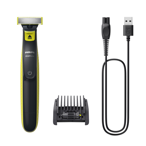 Philips QP2724/20 OneBlade Shaver/Trimmer, Face, Black/Green Vīriešu skuveklis