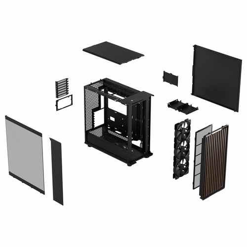 Fractal Design | North XL | Charcoal Black TG Dark | ATX | Power supply included No Datora korpuss