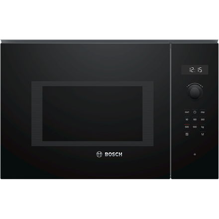 Bosch Microwave Oven BFL554MB0	 31.5 L, Retractable, Rotary knob, Start button, Touch Control, 900 W, Black, Built-in, Defrost function 4242 Mikroviļņu krāsns
