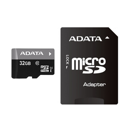 ADATA Premier UHS-I 32 GB, MicroSDHC, Flash memory class 10, Adapter atmiņas karte