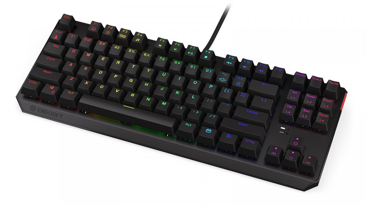 Klawiatura gamingowa ENDORFY Thock TKL Kailh BL RGB klaviatūra