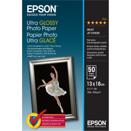 Epson Ultra Glossy Photo | 300g | 13x18 | 50sheets foto papīrs