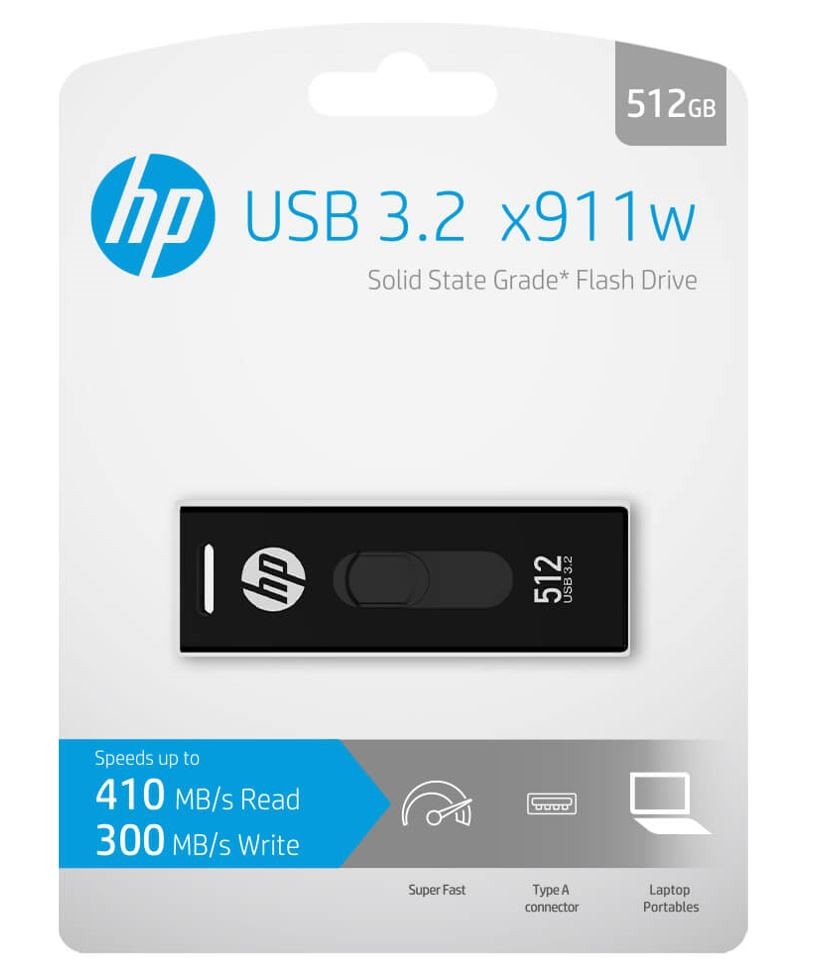 Pendrive 512GB HP USB 3.2 USB HPFD911W-512 USB Flash atmiņa