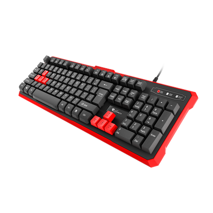 GENESIS RHOD 110 Gaming Keyboard, US Layout, Wired, Red klaviatūra