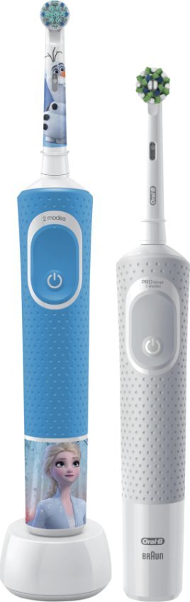 Oral-B Vitality Kids Toothbrush D100 Frozen + D103 Blue mutes higiēnai