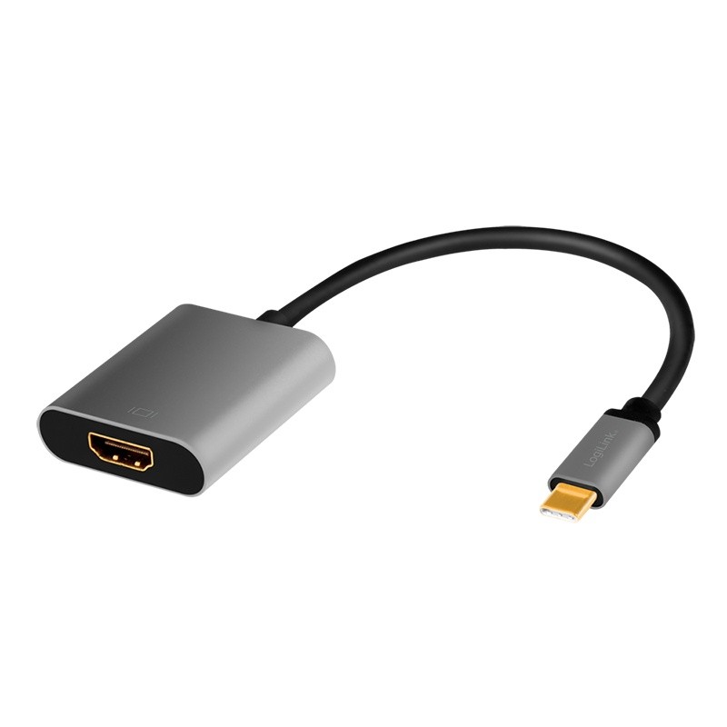 USB-C to HDMI/F adapter, 4K/60Hz, alu, 0.15m kabelis video, audio