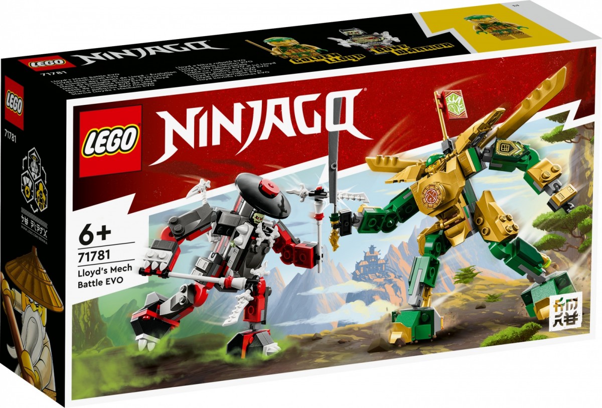 LEGO Blocks Ninjago 71781 Lloyds Mech Battle EVO LEGO konstruktors
