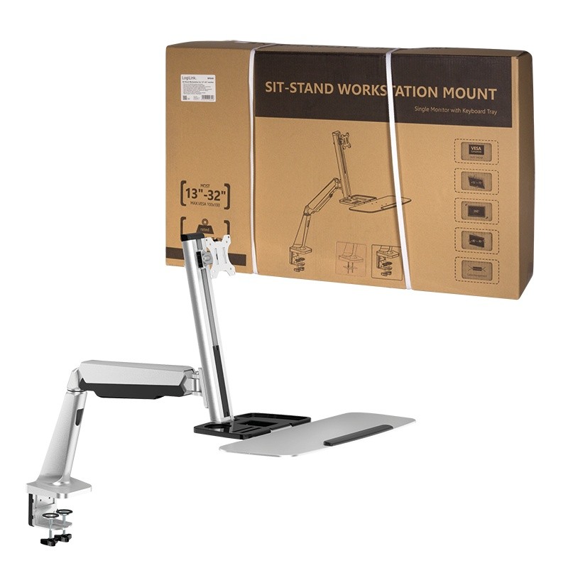 Sit-stand workstation desk mount 13-32, max 8kg