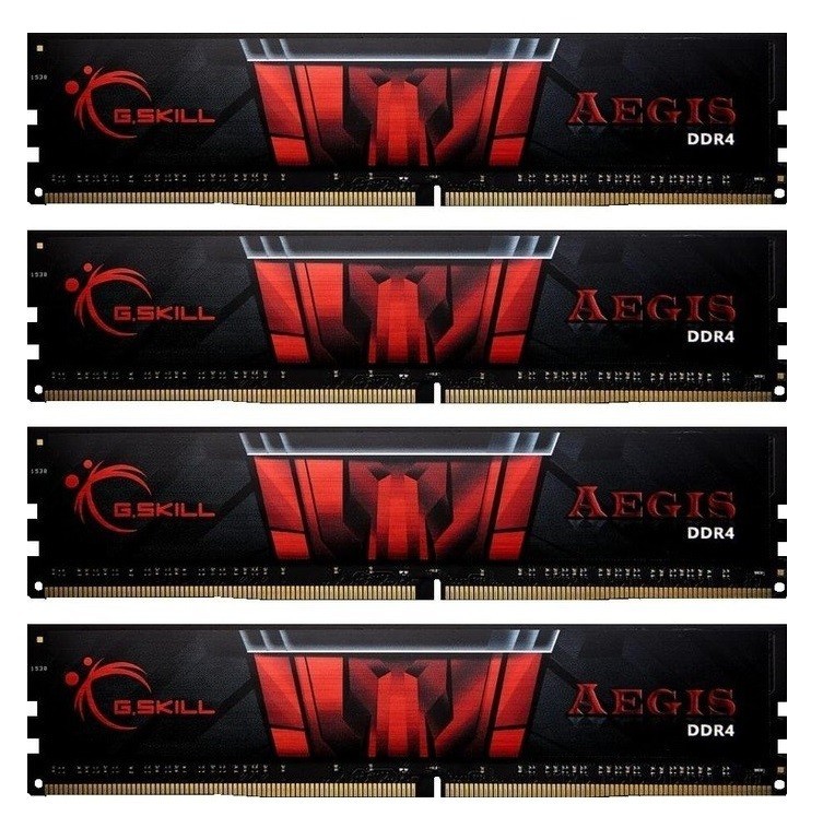 G.Skill Aegis DDR4 64GB (4x16GB) 3200MHz CL16 1.35V XMP 2.0 operatīvā atmiņa