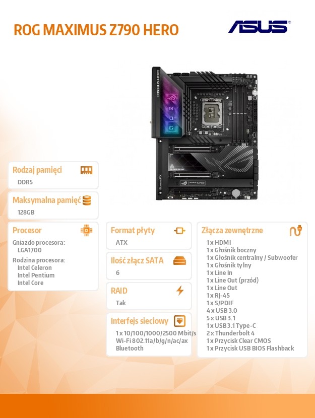 ASUS ROG MAXIMUS Z790 HERO pamatplate, mātesplate