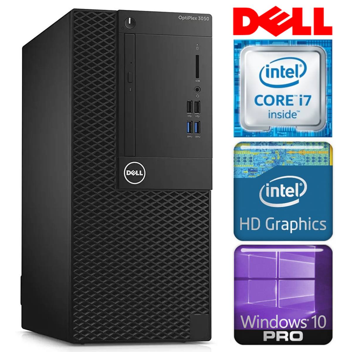 DELL 3050 Tower i7-7700 32GB 1TB SSD M.2 NVME WIN10Pro RW35215 (EAN411535215)