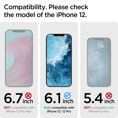 Spigen Glas.TR iPhone 12/12 Pro 6,1" 2-Pack "EZ FIT" AGL01801szkło hartowane Mobilais Telefons