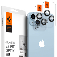 Spigen Optik.Tr Camera iPhone 14/14 Plus /15/15Plus EZ FIT Lens 2szt./2pcs czarny/black AGL05213 Mobilais Telefons