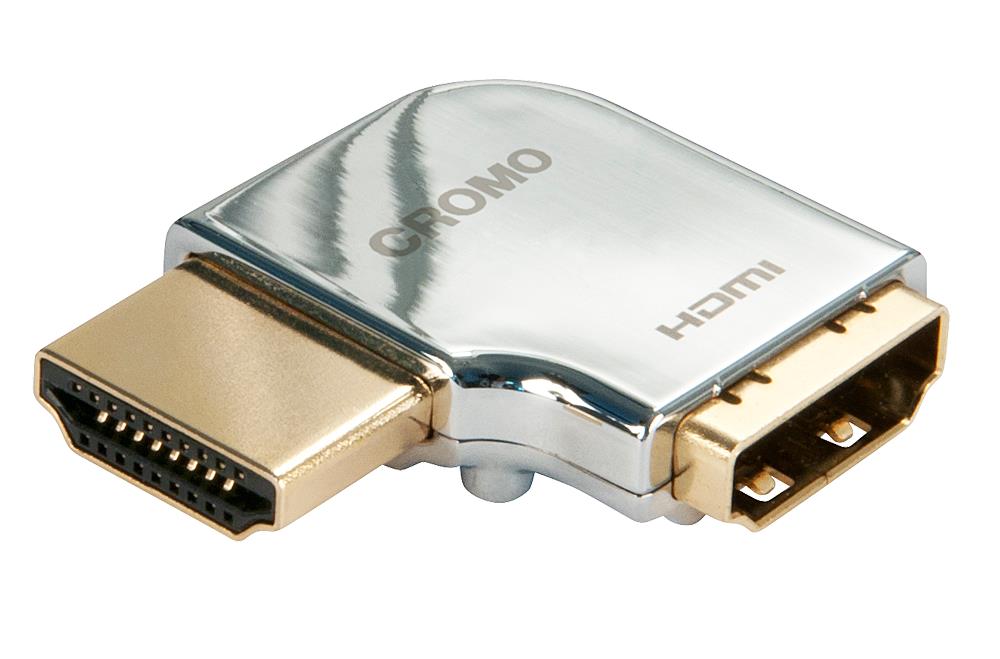 Lindy Adapter HDMI CROMO 90 Grad M/F "Links" adapteris