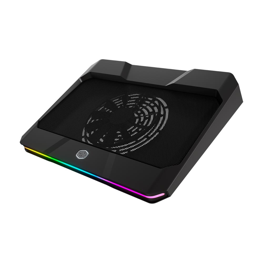 Cooler Master Notepal X150 Spectrum Notebook-Kuhler portatīvā datora dzesētājs, paliknis