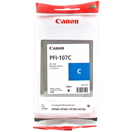 Canon PFI-107 6706B001 Ink Cartridge, Cyan, 130 ml kārtridžs