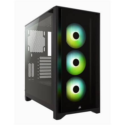 CORSAIR iCUE 4000X Temp Glass Mid Black Datora korpuss