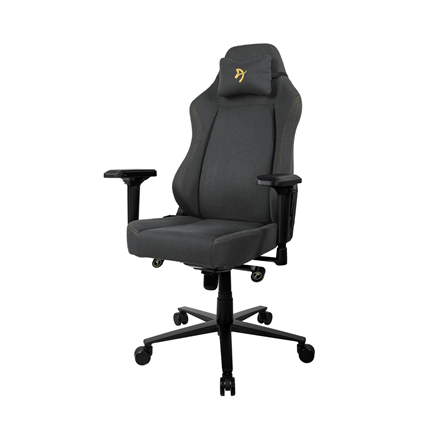 Arozzi Gaming Chair Primo Woven Fabric Black/Grey/Gold logo datorkrēsls, spēļukrēsls