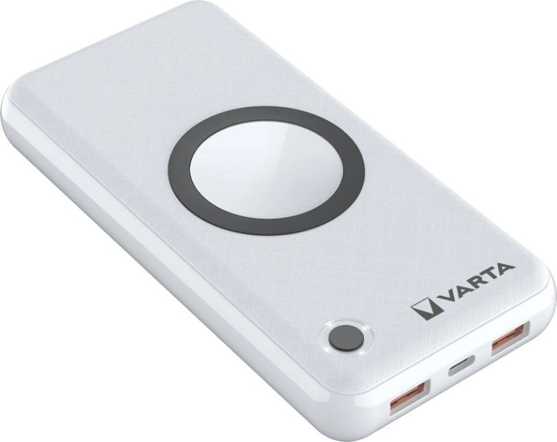 VARTA Portable Wireless Powerbank 20000mAh Silver Powerbank, mobilā uzlādes iekārta