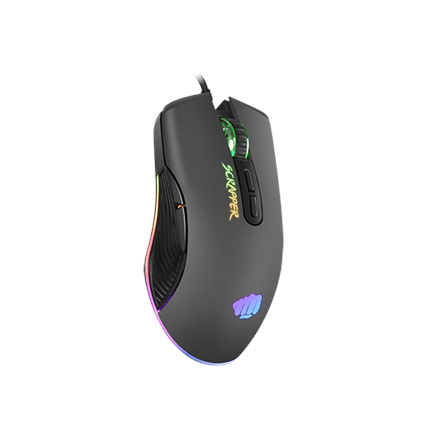 Gaming mouse Fury Scrapper 6400 DPI RGB Datora pele